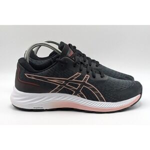 Ascis Gel-Excite 9 Running Shoes Womens sz 8.5 Black Rose Gold‎ Athletic EUC